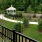 a garden with a gazebo