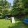 a dog park with benches